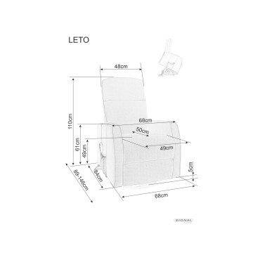 Fotel rozkładany Leto Velvet