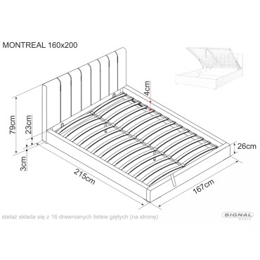 Łóżko Montreal Velvet