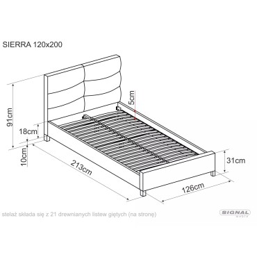 Łóżko Sierra Velvet