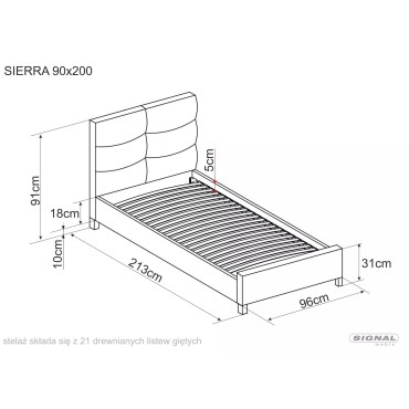 Łóżko Sierra Velvet