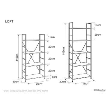 Regał Loft R4