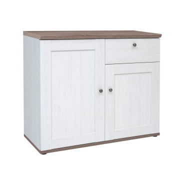 Zestaw Stockholm szafa i komoda sosna andersen biała