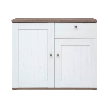 Zestaw Stockholm szafa i komoda sosna andersen biała