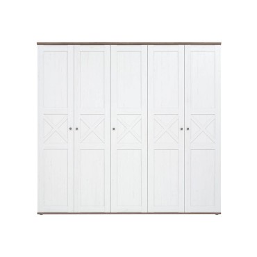 Zestaw Stockholm szafa i komoda sosna andersen biała