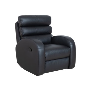 Zestaw wypoczynkowy Luton z funkcją relaks 3+1 czarny