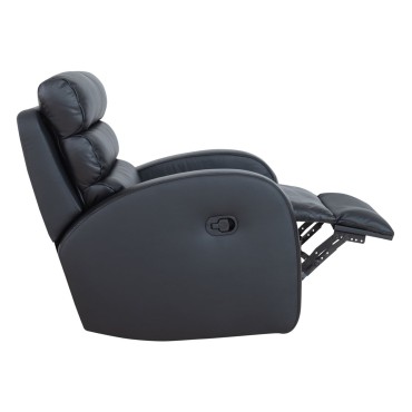 Zestaw wypoczynkowy Luton z funkcją relaks 3+1 czarny