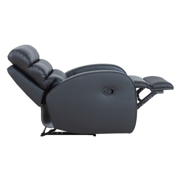 Zestaw wypoczynkowy Luton z funkcją relaks 3+1 czarny