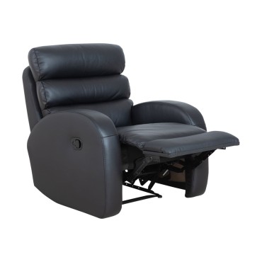 Zestaw wypoczynkowy Luton z funkcją relaks 3+1 czarny