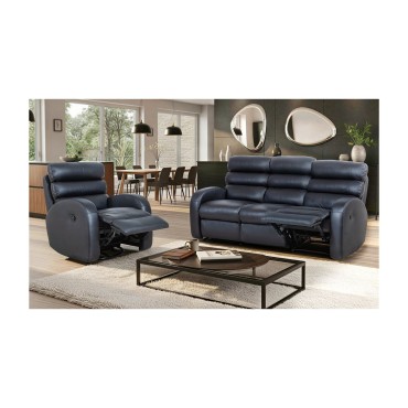 Zestaw wypoczynkowy Luton z funkcją relaks 3+1 czarny