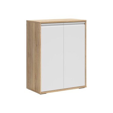 Szafka Reserve 80 cm z 2 drzwiami dąb mauvella/biały