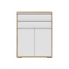 Komoda Reserve 80 cm z 2 drzwiami i 2 szufladami dąb mauvella/biały