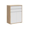 Komoda Reserve 80 cm z 2 drzwiami i 2 szufladami dąb mauvella/biały