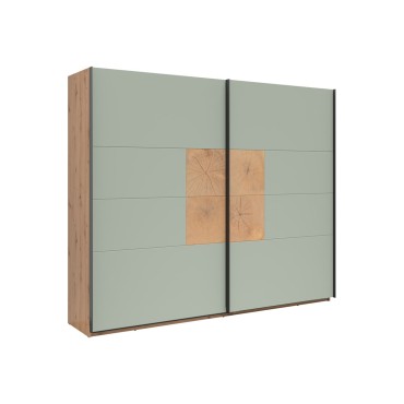 Szafa przesuwna Sindara 270 cm dąb artisan/szałwia Salbei