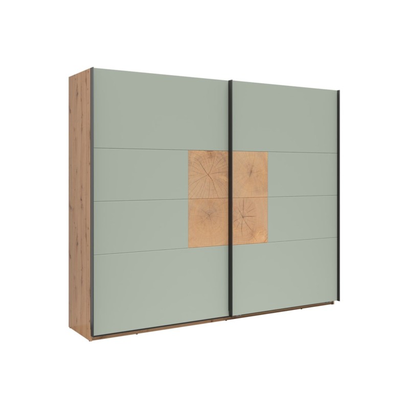 Szafa przesuwna Sindara 270 cm dąb artisan/szałwia Salbei