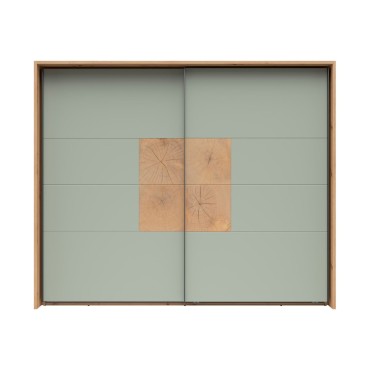 Szafa przesuwna Sindara 270 cm dąb artisan/szałwia Salbei