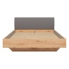 Łóżko Sindara 180x200 dąb artisan z tapicerowanym wezgłowiem Glow 19