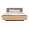 Łóżko Sindara 180x200 dąb artisan z tapicerowanym wezgłowiem Glow 19