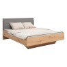 Łóżko Sindara 180x200 dąb artisan z tapicerowanym wezgłowiem Glow 19