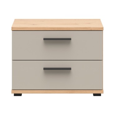 Szafka nocna Sindara 60 cm z 2 szufladami dąb artisan/kaszmir