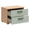 Szafka nocna Sindara 60 cm z 2 szufladami dąb artisan/szałwia Salbei