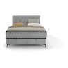 Łóżko kontynentalne Honey 160x200 z pojemnikiem szare