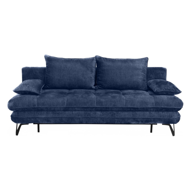 Sofa trzyosobowa Italia rozkładana z pojemnikiem granatowa