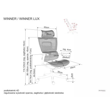 Fotel obrotowy Winner Lux