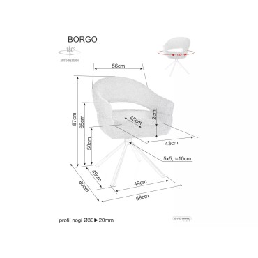 Krzesło Borgo Raven