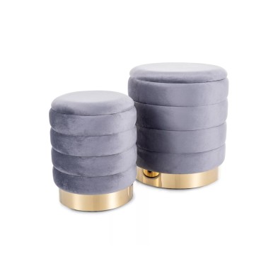 Puf Britta Velvet (zestaw)