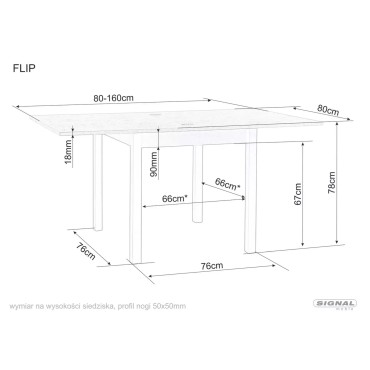 Stół Flip 80