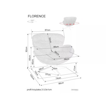 Fotel Florence Raven