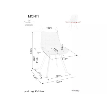 Krzesło Monti Velvet