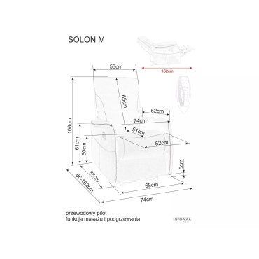 Fotel rozkładany Solon M Velvet