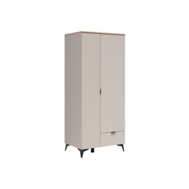 Szafa dwudrzwiowa Velton 85 cm z szufrladą kaszmir/dąb artisan