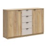 Komoda Tabina 140 cm z 2 drzwiami i 4 szufladami dąb mauvella/kaszmir