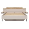 Łóżko Tabina 180x200 z 2 szafkami nocnymi i LED dąb mauvella/kaszmir