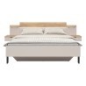 Łóżko Tabina 180x200 z 2 szafkami nocnymi i LED dąb mauvella/kaszmir