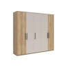 Szafa pięciodrzwiowa Tabina 250 cm dąb mauvella/kaszmir
