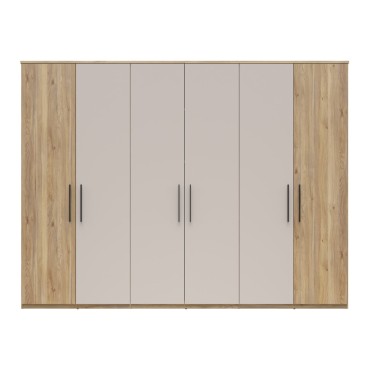 Szafa sześciodrzwiowa Tabina 300 cm dąb mauvella/kashzmir