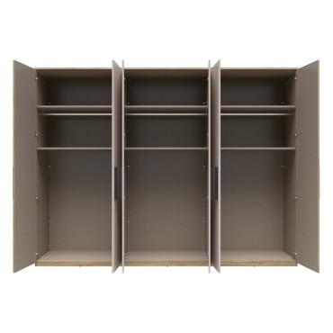 Szafa sześciodrzwiowa Tabina 300 cm dąb mauvella/kashzmir