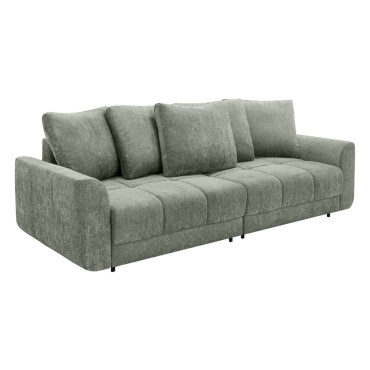 Sofa trzyosobowa Salamanca rozkładana z pojemnikiem zielona