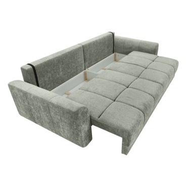 Sofa trzyosobowa Salamanca rozkładana z pojemnikiem zielona