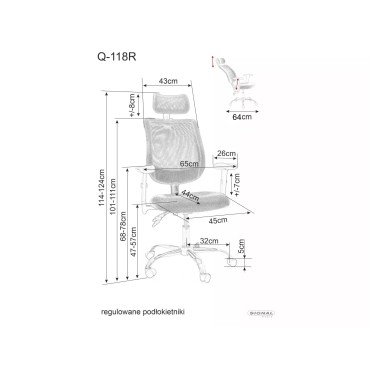 Fotel obrotowy Q-118R