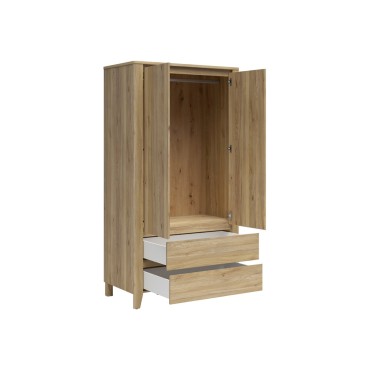Szafa dwudrzwiowa Sawira II 106 cm dąb mauvella