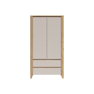 Szafa dwudrzwiowa Sawira II 106 cm dąb mauvella/kaszmir