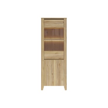 Witryna Sawira II 70 cm z 2 drzwiami dąb mauvella