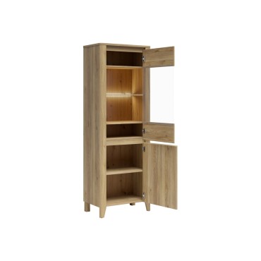 Witryna Sawira II 70 cm z 2 drzwiami dąb mauvella
