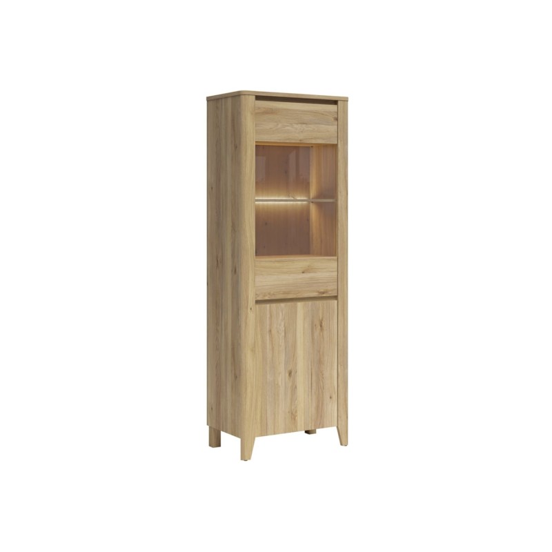 Witryna Sawira II 70 cm z 2 drzwiami dąb mauvella