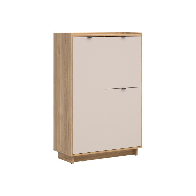 Regał Dalva 96 cm z 3 drzwiami dąb mauvella/kaszmir
