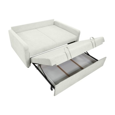 Sofa dwuosobowa Luna rozkładana z pojemnikiem beżowa